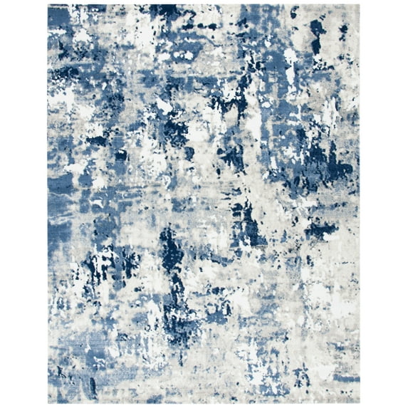 SAFAVIEH Skyler Jacques Distressed Area Rug, Grey/Navy, 8' x 10'