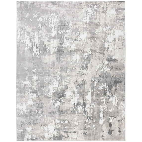 SAFAVIEH Skyler Jacques Distressed Area Rug, Light Grey/Grey, 9' x 12'