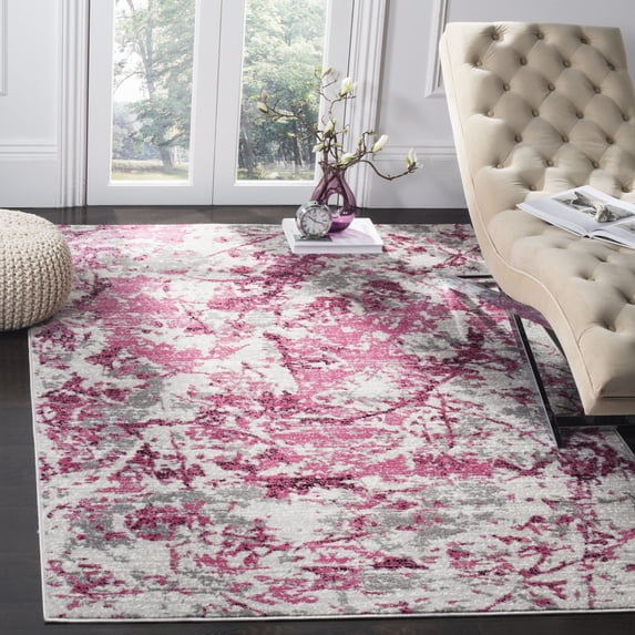 SAFAVIEH Skyler Joisse Abstract Area Rug, Pink/Ivory, 3' x 5'