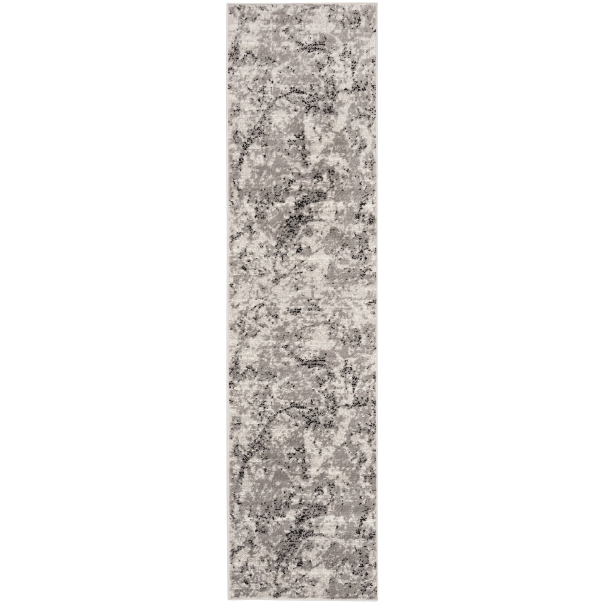SAFAVIEH Skyler Joisse Abstract Runner Rug, Grey/Ivory, 2' x 12'