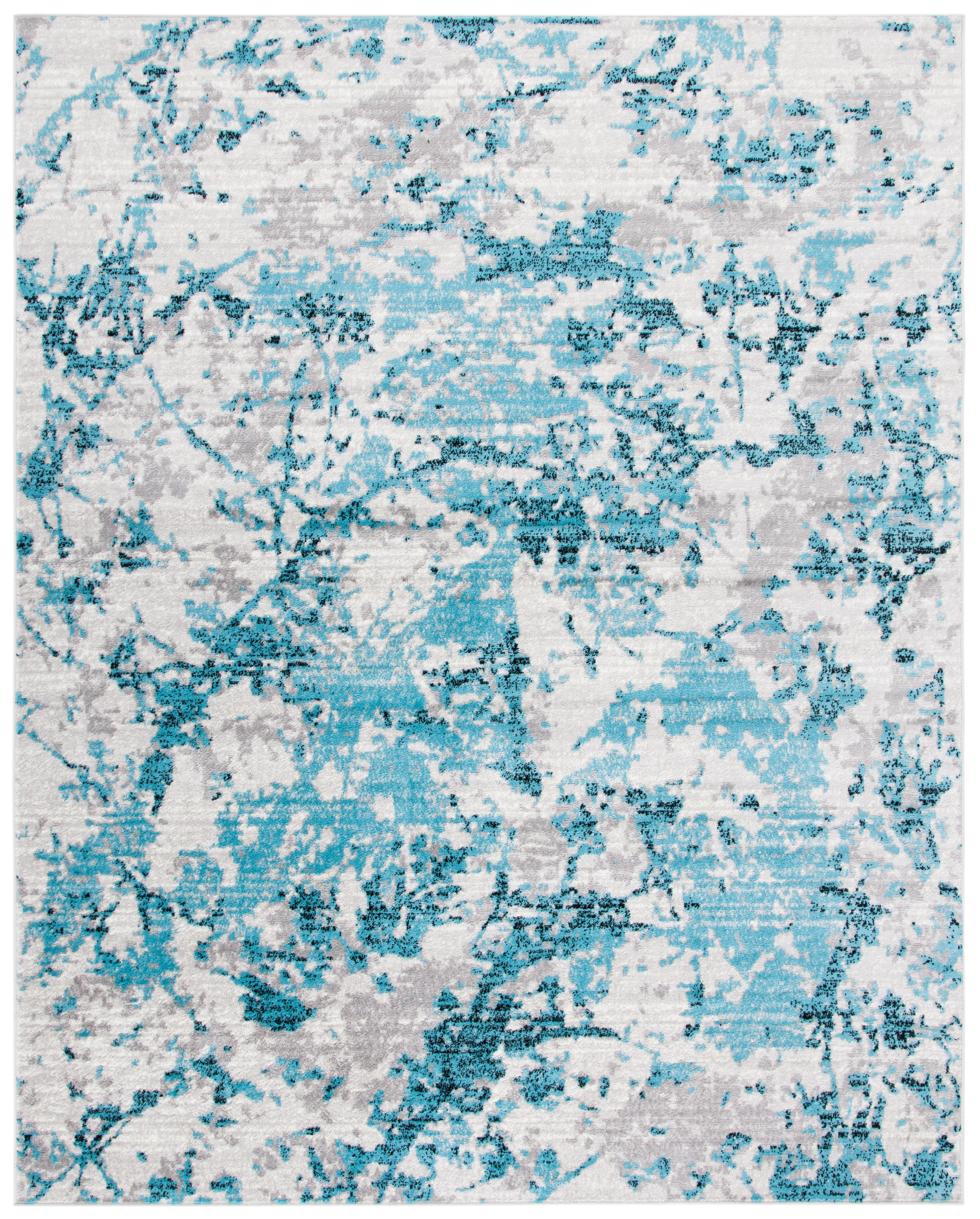 Skyler Blue/Ivory Medallion Synthetic Rectangular Rug - 68x18 Inches