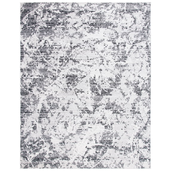 SAFAVIEH Skyler Joisse Distressed Area Rug, Charcoal/Ivory, 10' x 14'