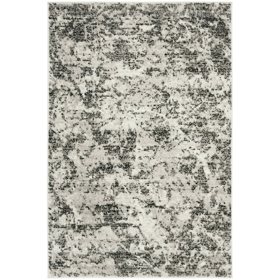 SAFAVIEH Skyler Joisse Distressed Area Rug, Charcoal/Ivory, 2' x 4'