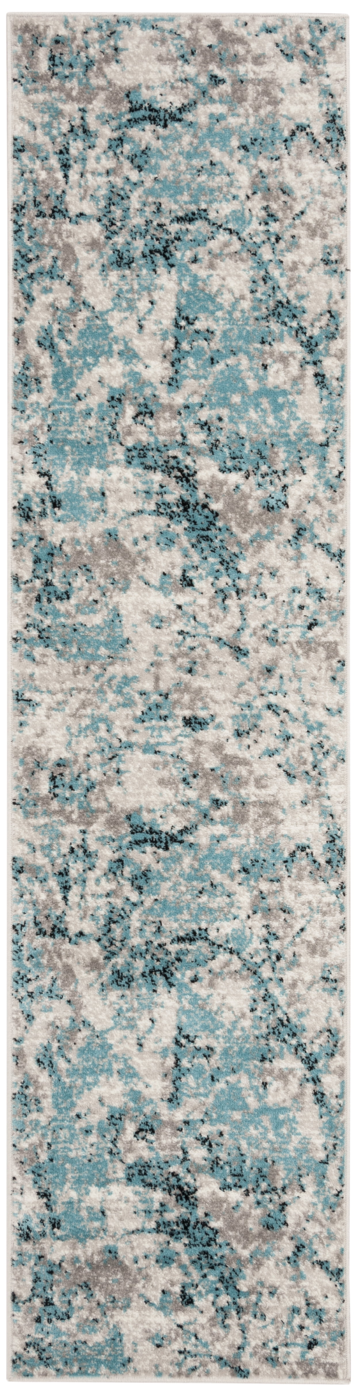 SAFAVIEH Skyler Joisse Distressed Runner Rug, Blue/Ivory, 2' x 22'