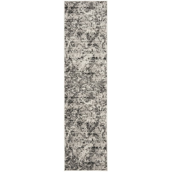 SAFAVIEH Skyler Joisse Distressed Runner Rug, Charcoal/Ivory, 2' x 10'