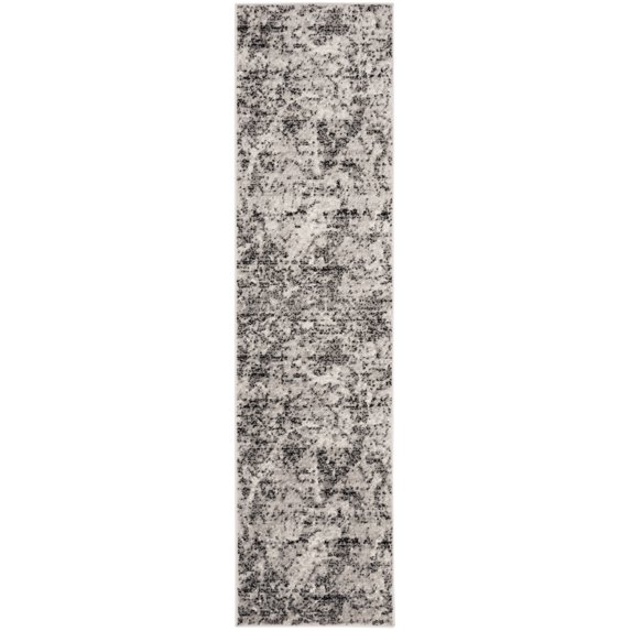 SAFAVIEH Skyler Joisse Distressed Runner Rug, Charcoal/Ivory, 2' x 12'