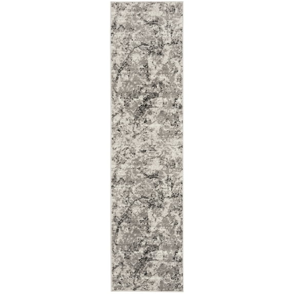 SAFAVIEH Skyler Joisse Distressed Runner Rug, Grey/Ivory, 2' x 14'