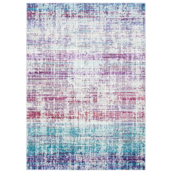 SAFAVIEH Skyler Kagan Abstract Area Rug, Silver/Purple, 4' x 6'