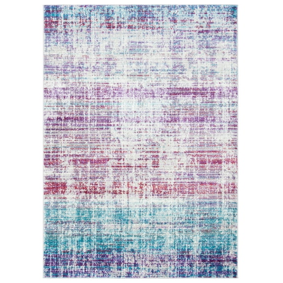 SAFAVIEH Skyler Kagan Distressed Area Rug, Silver/Purple, 3' x 5'