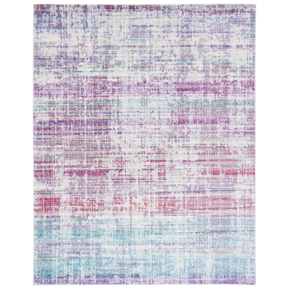 SAFAVIEH Skyler Kagan Distressed Area Rug, Silver/Purple, 8' x 10'