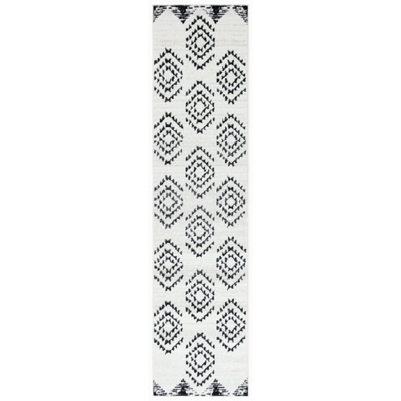 SAFAVIEH Skyler Kandace Oriental Runner Rug, Ivory/Black, 2' x 8'