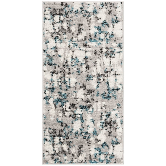 SAFAVIEH Skyler Langston Abstract Area Rug, Grey/Blue, 2' x 4'