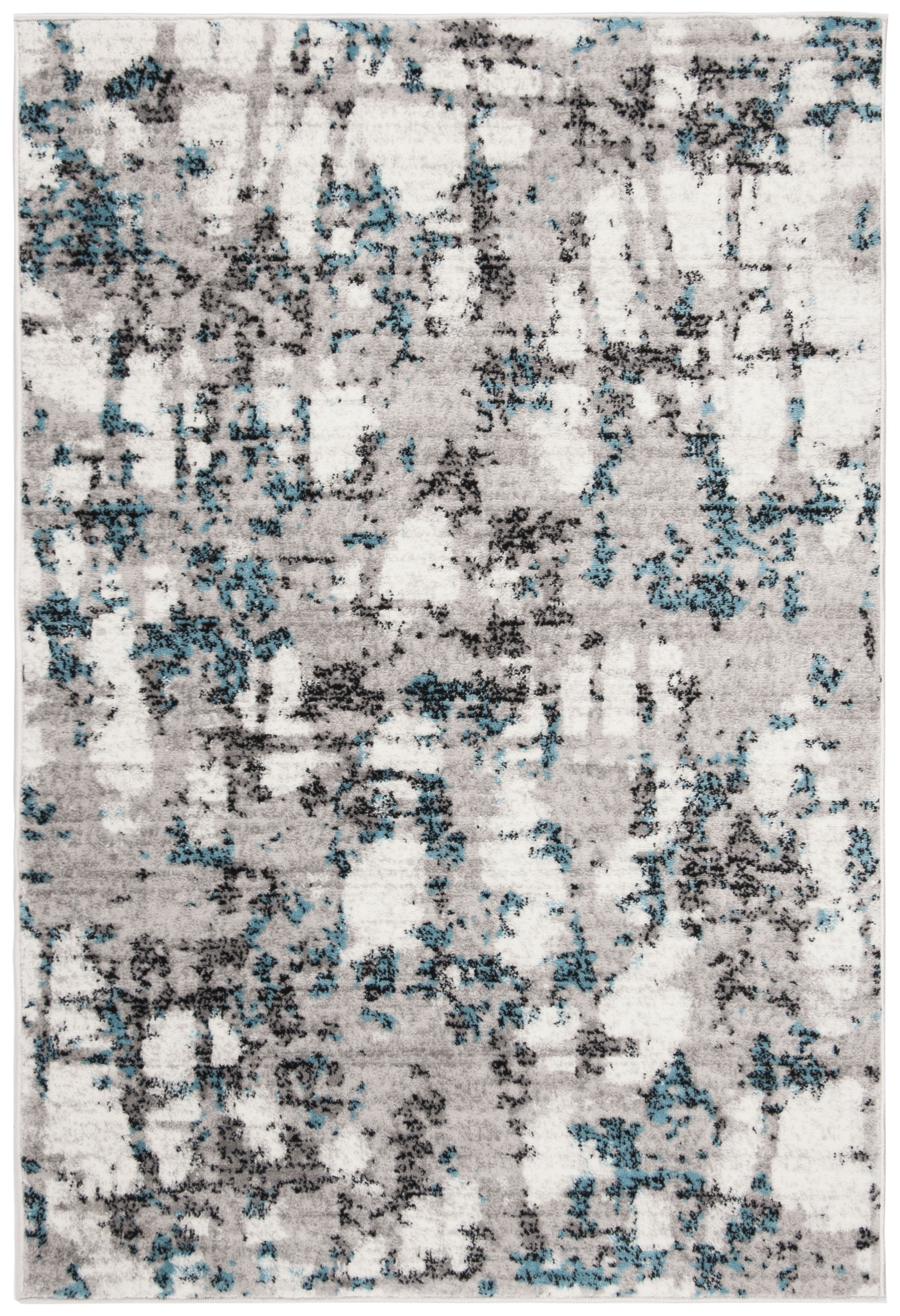 SAFAVIEH Skyler Langston Abstract Area Rug, Grey/Blue, 4' x 6'