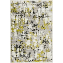 SAFAVIEH Skyler Langston Distressed Area Rug, Grey/Green, 4' x 6'