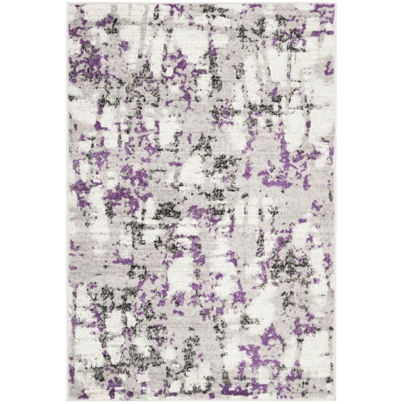 SAFAVIEH Skyler Langston Abstract Area Rug, Grey/Purple, 4' x 6'