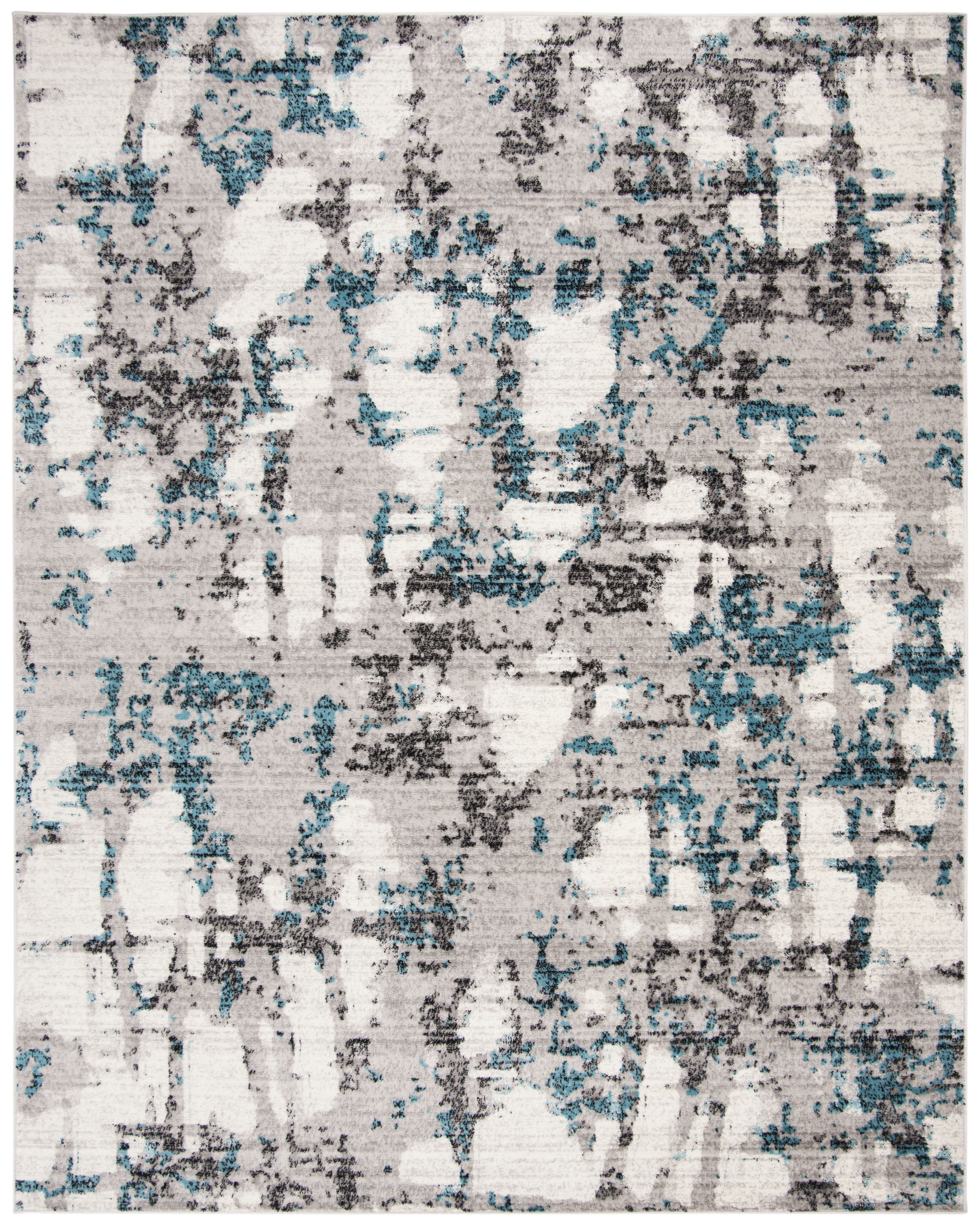 SAFAVIEH Skyler Langston Distressed Area Rug, Grey/Blue, 11' x 16'