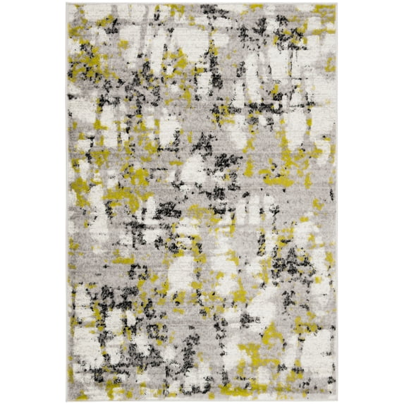 SAFAVIEH Skyler Langston Distressed Area Rug, Grey/Green, 3' x 5'