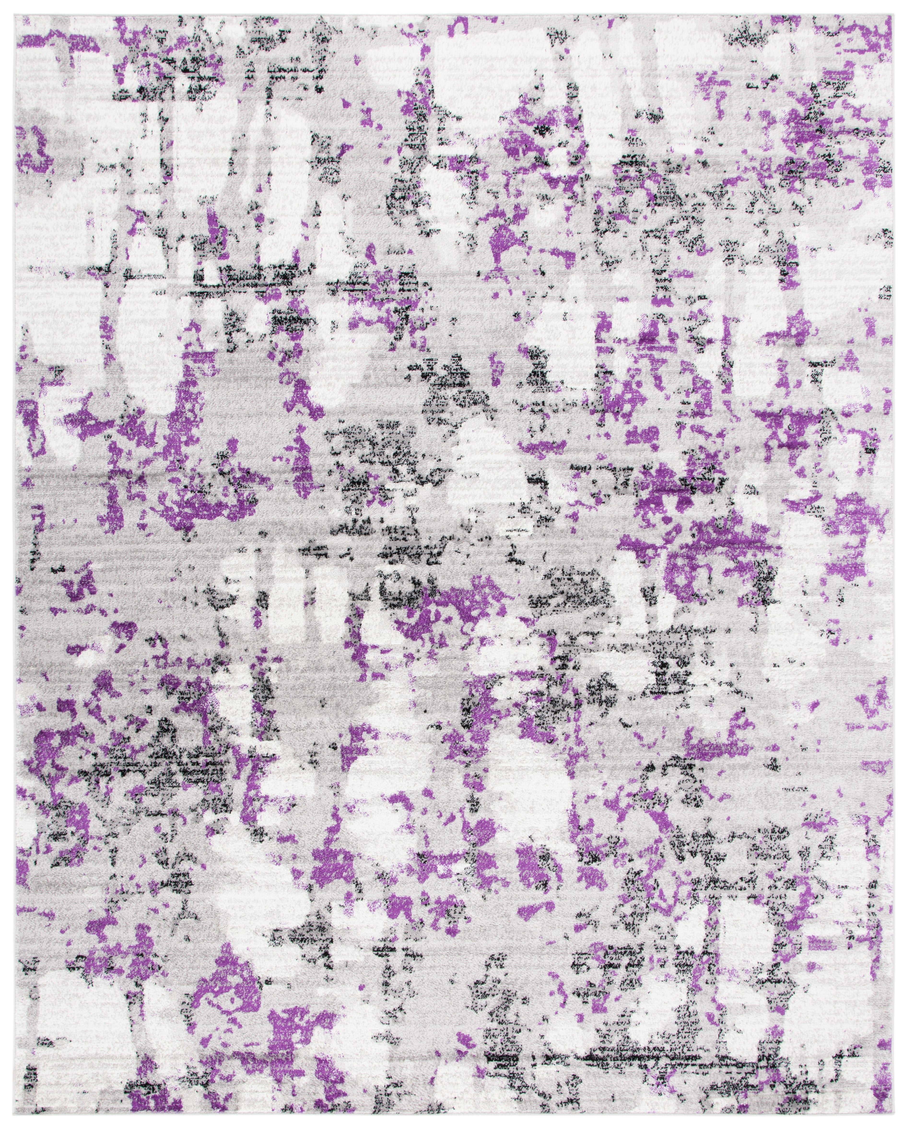 Elysian Medallion 68'' Grey & Purple Stain-Resistant Rug