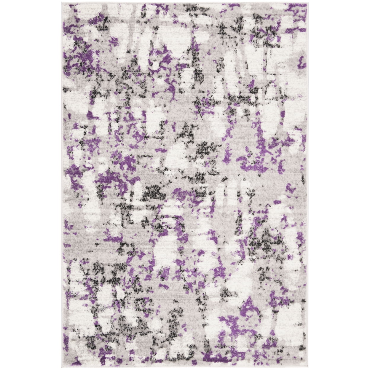 SAFAVIEH Skyler Langston Distressed Area Rug, Grey/Purple, 2' x 4'