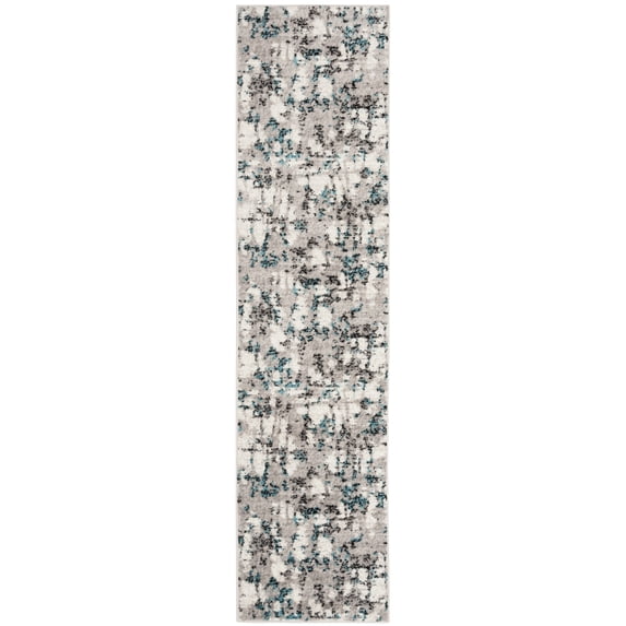 SAFAVIEH Skyler Langston Distressed Runner Rug, Grey/Blue, 2' x 18'