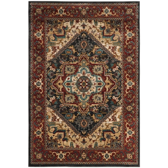 SAFAVIEH Skyler Laura Distressed Area Rug, Light Blue/Grey, 4'5" x 6'5"