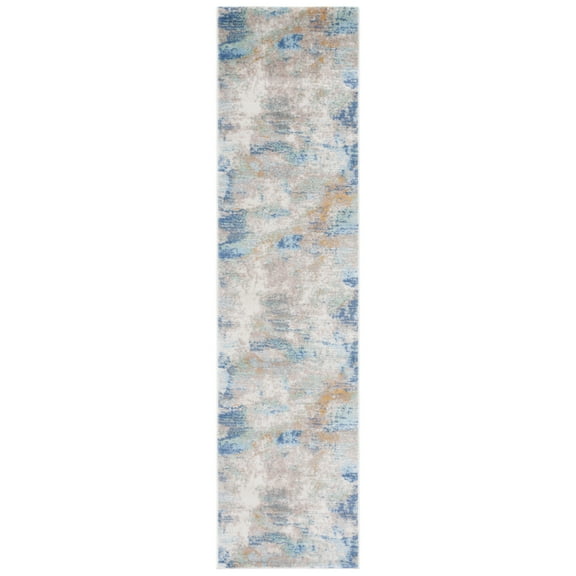 SAFAVIEH Skyler Laura Distressed Runner Rug, Beige/Blue Green, 2'2" x 9'