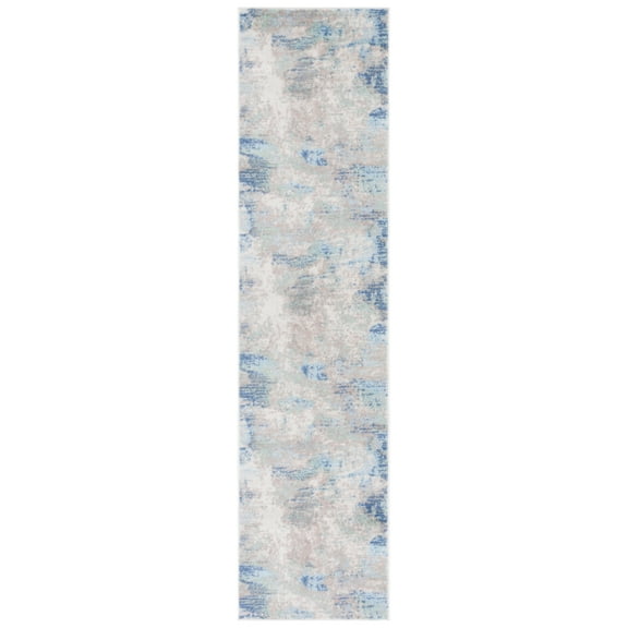 SAFAVIEH Skyler Laura Distressed Runner Rug, Beige/Grey Blue, 2'2" x 9'
