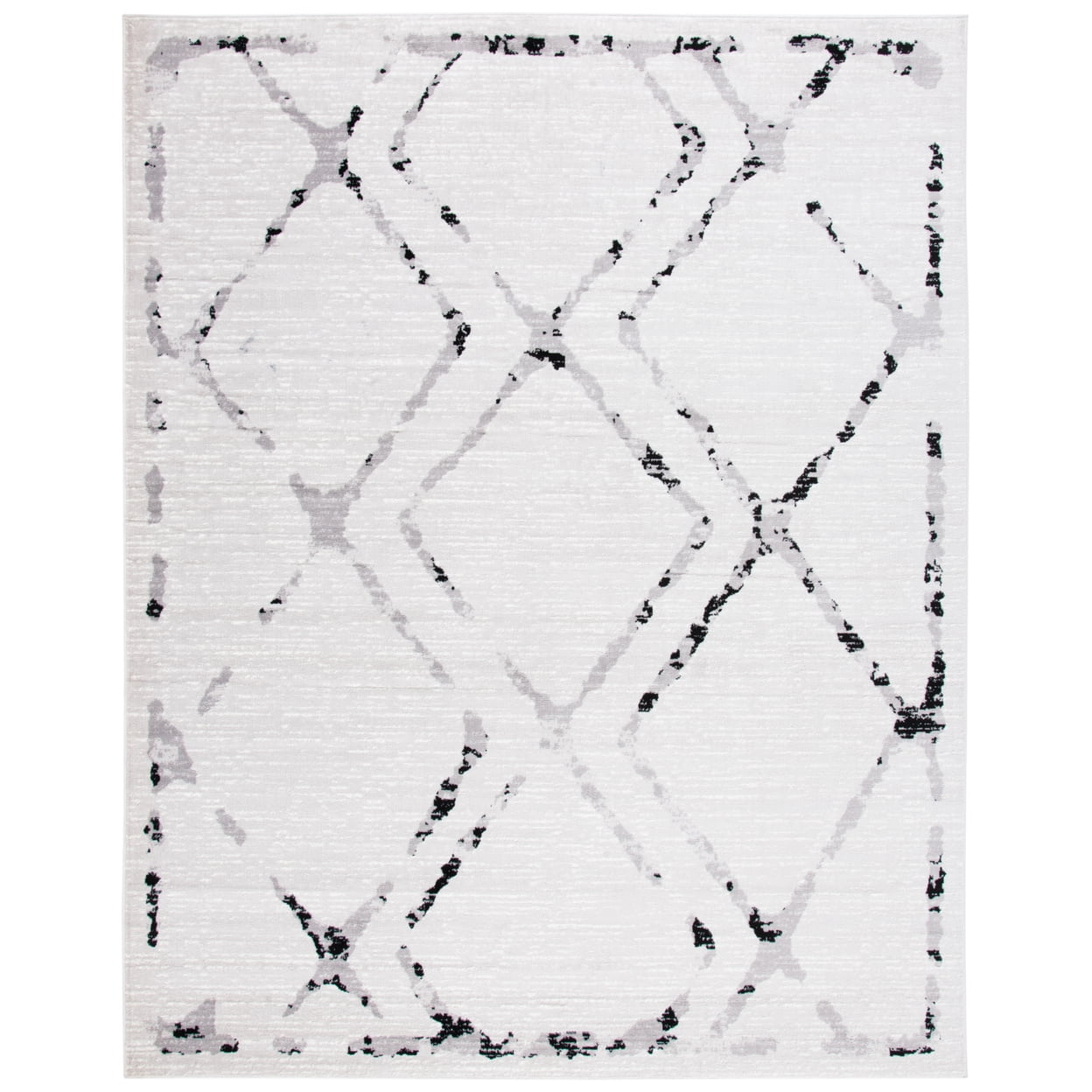SAFAVIEH Skyler Leontyne Geometric Area Rug, Ivory/Grey, 9' x 12 ...