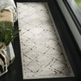 thumbnail image 1 of SAFAVIEH Skyler Leontyne Geometric Runner Rug, Ivory/Grey, 2' x 8', 1 of 8