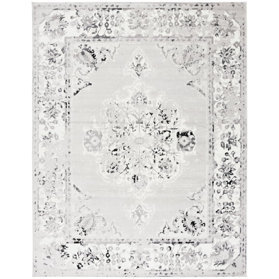 SAFAVIEH Skyler Nikeisha Floral Area Rug, Grey/Ivory, 3' x 5'
