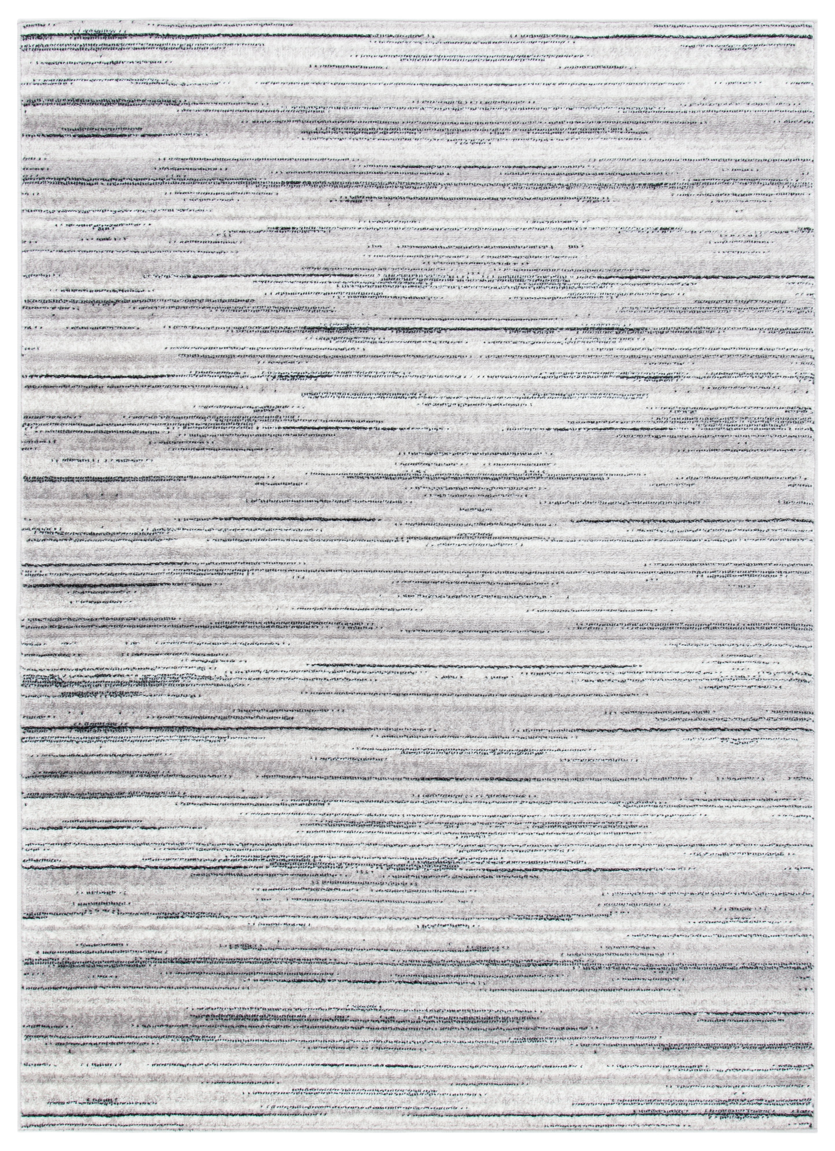 Ivory and Gray Hand-Tufted Wool and Synthetic 3' x 5' Rug