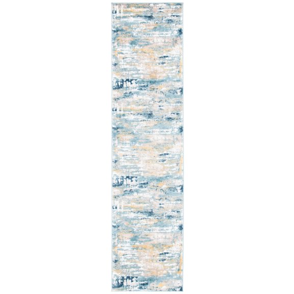 SAFAVIEH Skyler Talisha Distressed Runner Rug, Teal/Gold, 2'2" x 9'