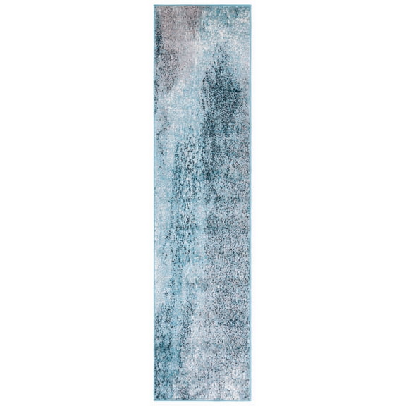 SAFAVIEH Skyler Vernon Distressed Runner Rug, Silver/Blue, 2' x 6'