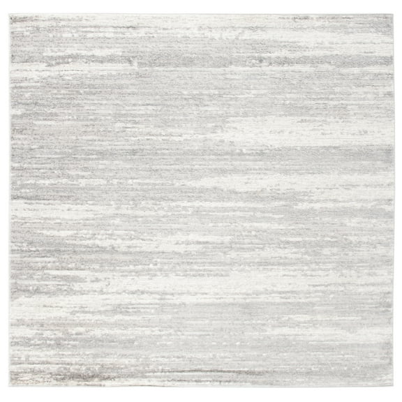 SAFAVIEH Skyler Walter Abstract Area Rug, Light Grey/Ivory, 6'7" x 6'7" Square