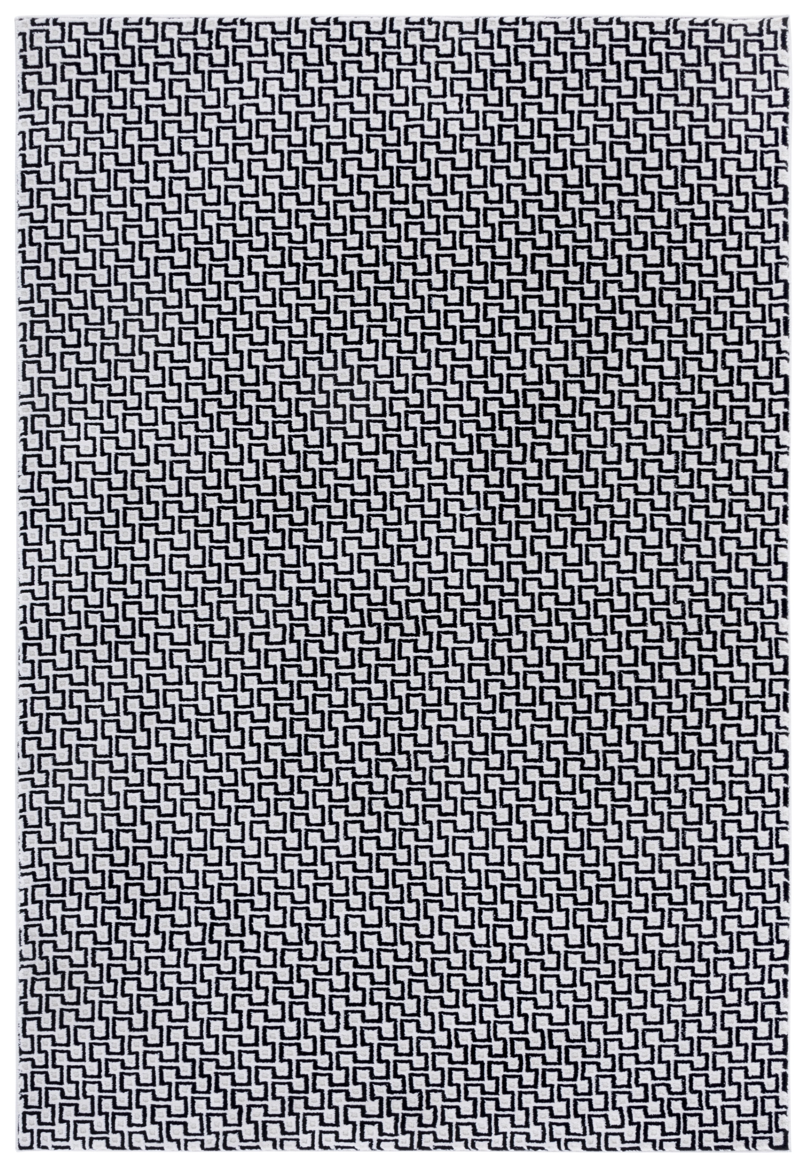 SAFAVIEH Slate Constance Geometric Area Rug, Ivory/Black, 9' x 12'