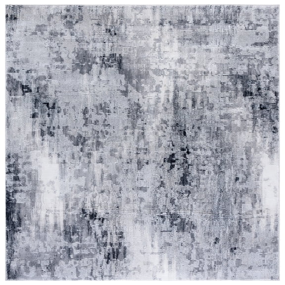 SAFAVIEH Slate Cynthia Distressed Area Rug, Grey/Ivory, 6'7" x 6'7" Square