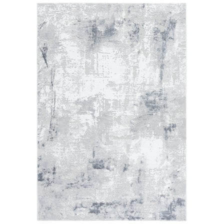 SAFAVIEH Slate Jannine Distressed Area Rug, Grey/Ivory, 8' x 10'