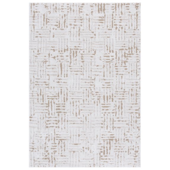 SAFAVIEH Slate Leilah Abstract Area Rug, Ivory/Taupe, 9' x 12'