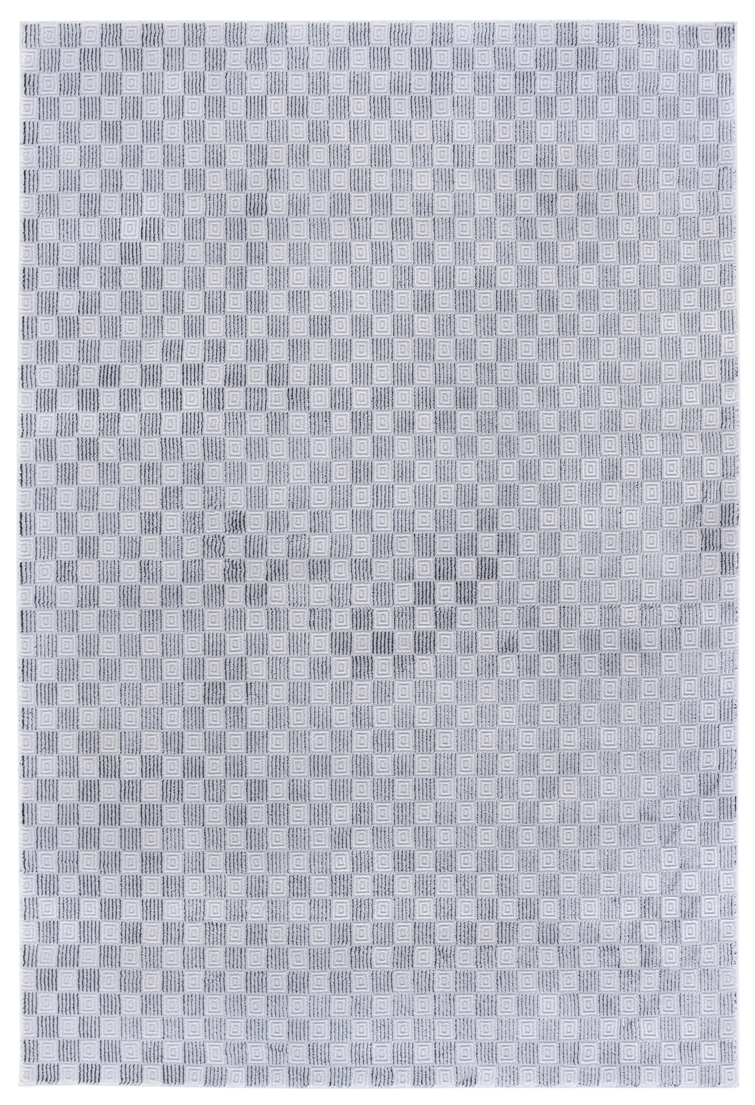 SAFAVIEH Slate Luka Geometric Area Rug, Grey/Ivory Black, 5'3" x 7'6"