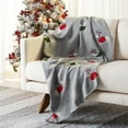 thumbnail image 1 of SAFAVIEH Sleighbells Throw, 50" x 60", Grey/Red, 1 of 6