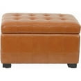 thumbnail image 1 of SAFAVIEH Small Manhattan Rustic Tufted Storage Bench, Saddle, 1 of 4