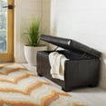 thumbnail image 1 of SAFAVIEH Small Manhattan Storage Bench Brown, 1 of 7