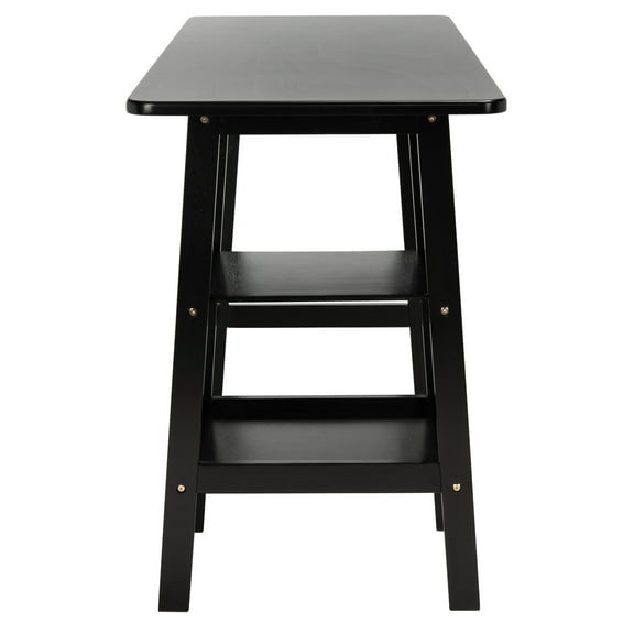 SAFAVIEH Sofara Solid Writing Desk w/ 2 Shelves, Matte Black