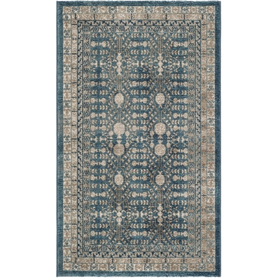 SAFAVIEH Sofia Cionadogh Border Area Rug, Blue/Beige, 3' x 5'