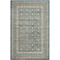 SAFAVIEH Sofia Cionadogh Border Area Rug, Blue/Beige, 5'1" x 7'7"