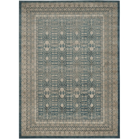 SAFAVIEH Sofia Cionadogh Border Area Rug, Blue/Beige, 8' x 11'