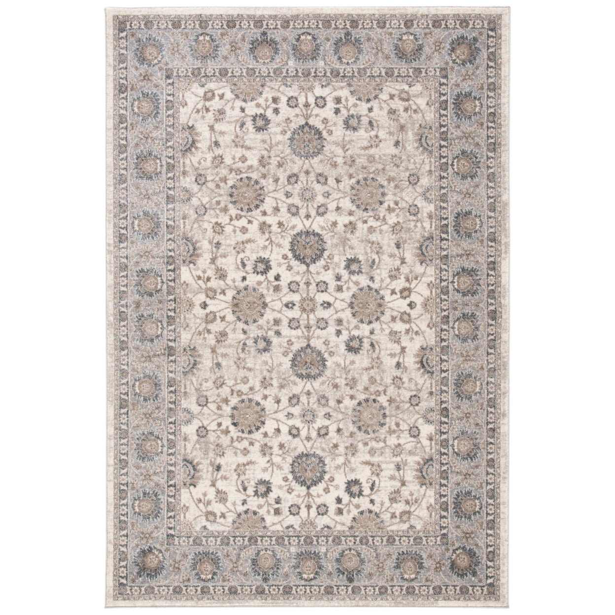 Sofia SOF330 Power Loomed Indoor Accent Rug - Ivory/Grey - 3'x5' - Safavieh