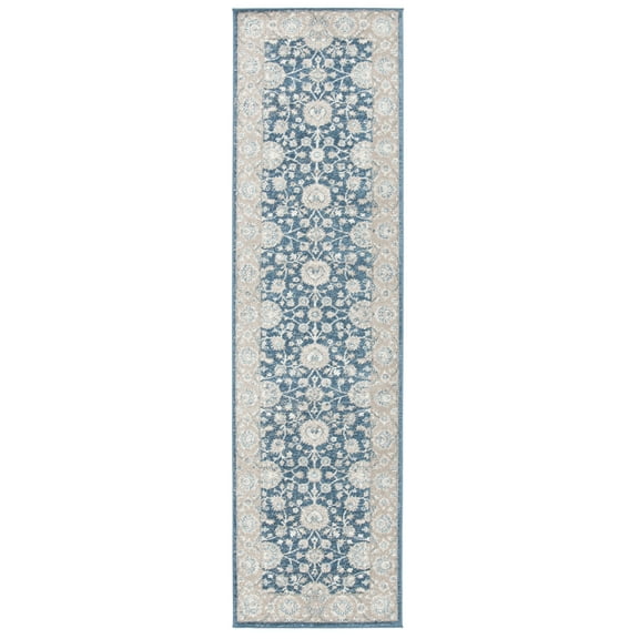 SAFAVIEH Sofia Derrick Oriental Runner Rug, Blue/Beige, 2'2" x 8'