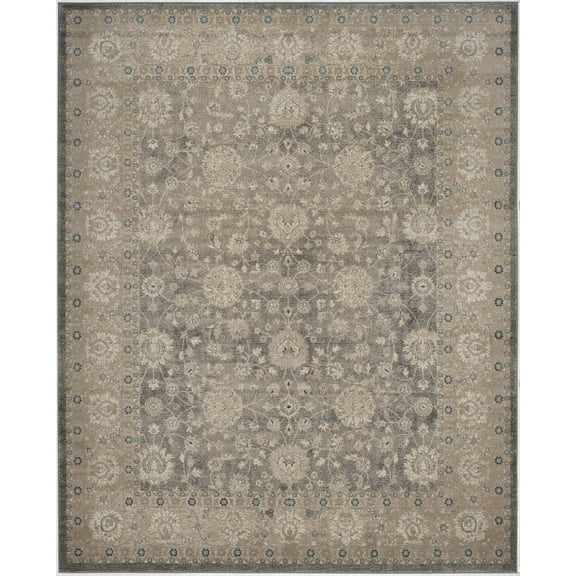 SAFAVIEH Sofia Derrick Traditional Area Rug, Light Grey/Beige, 11' x 15'