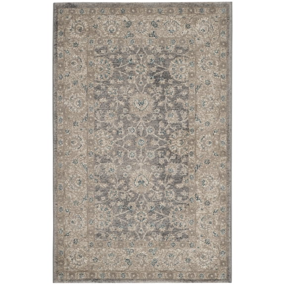 SAFAVIEH Sofia Derrick Traditional Area Rug, Light Grey/Beige, 2'6" x 4'
